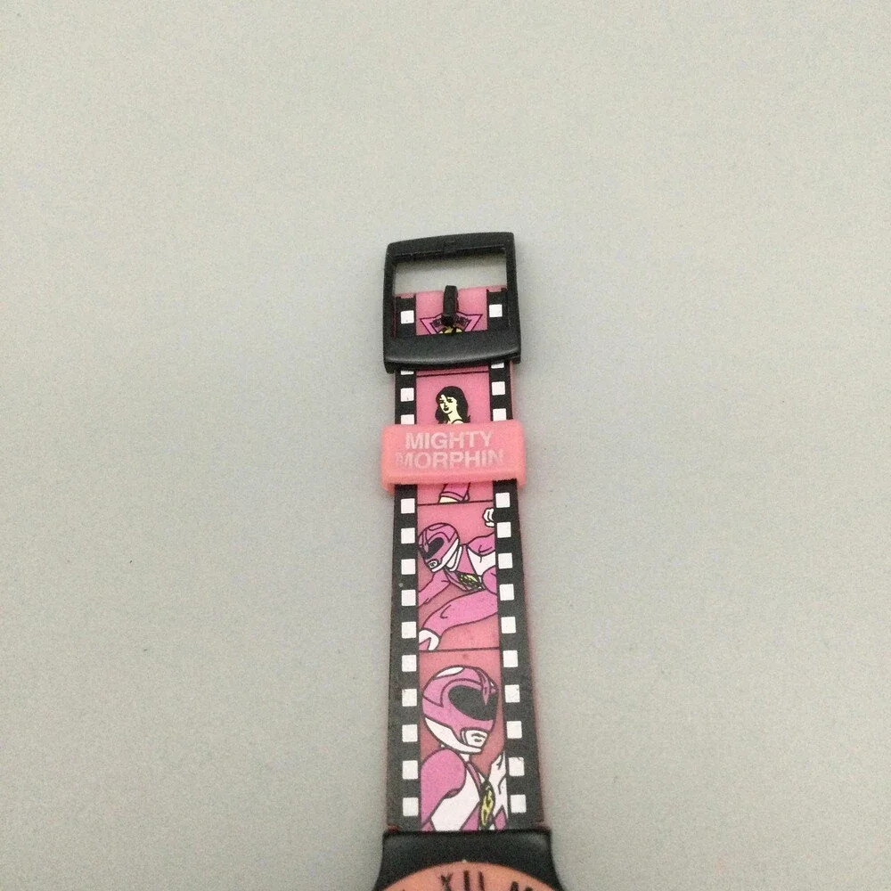 Vintage Mighty Morphin Power Rangers Girls Watch 33mm Pink Ranger 94 New Battery